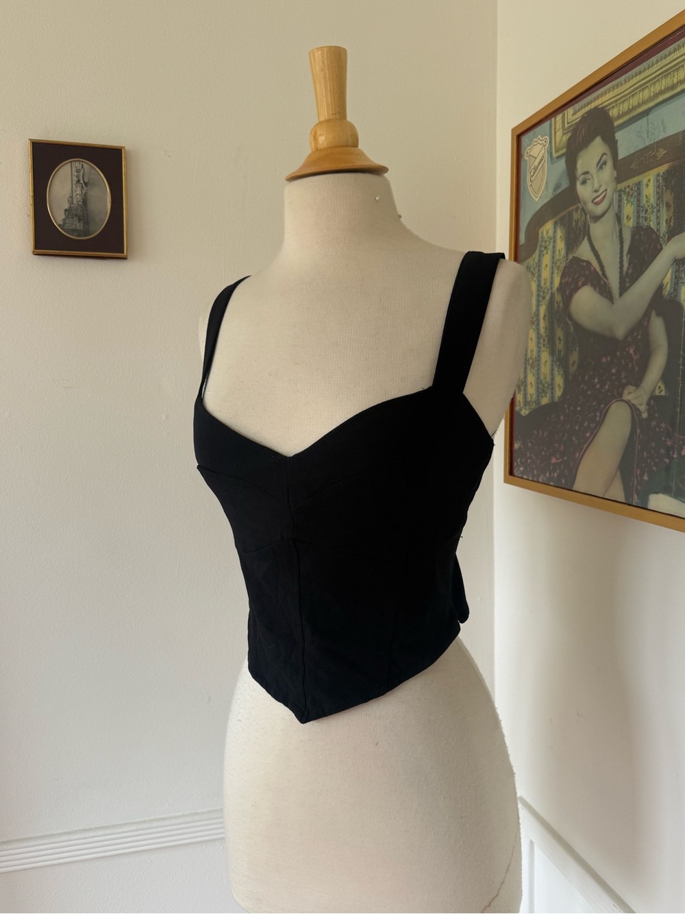 Abercrombie Black Bustier Tank Top